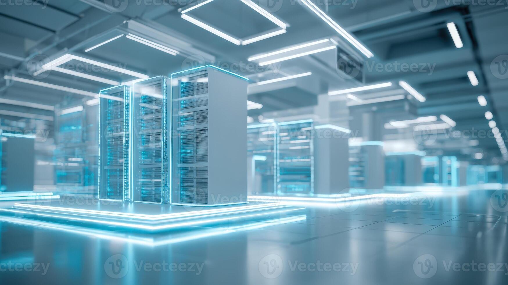 Modern IT office with professionals monitoring systems